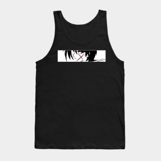 RK3 Kenshin Himura Red Sword Scar from Samurai X Remake / Rurouni Kenshin Meiji Kenkaku Romantan Cool Minimalist Vector Anime Eyes Characters x Animangapoi August 2023 Tank Top